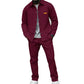Zweiteiliges Freizeit-Set für Herren: Waffelstrick-Jacke und Hose