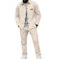 Zweiteiliges Freizeit-Set für Herren: Waffelstrick-Jacke und Hose