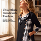 Damen Maxikleid mit Karomuster und Kragen im Patchwork-Stil