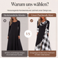 Damen Maxikleid mit Karomuster und Kragen im Patchwork-Stil