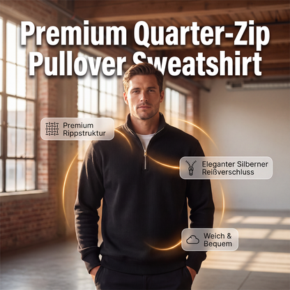 Hochwertiges Quarter-Zip Sweatshirt zum Überziehen