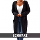 Lange Strickjacke mit Kapuze und Taschen für Damen