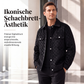Herren-Karierte Jacke aus Kunstwildleder