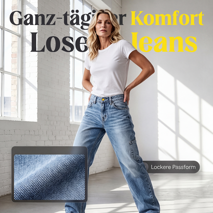 👖 50 % RABATT | Lässig, bequem & vielseitig – Damen Straight-Leg Jeans mit entspannter Passform