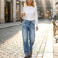 👖 50 % RABATT | Lässig, bequem & vielseitig – Damen Straight-Leg Jeans mit entspannter Passform