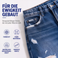 Schicke hochtaillierte Damen-Jeans im Used-Look