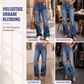 Schicke hochtaillierte Damen-Jeans im Used-Look