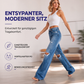 Schicke hochtaillierte Damen-Jeans im Used-Look