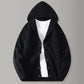 Herren-Strickcardigan mit Kapuze, lässige, lockere Strickjacke mit Knöpfen