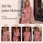 Damen Langarm-Kleid mit Fransen in Slim-Fit-Form