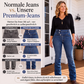 Taillenhohe asymmetrische Crossover-Jeans für Damen