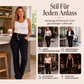 Taillenhohe asymmetrische Crossover-Jeans für Damen