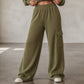 Hoch sitzende Damen-Hose mit Kordelzug