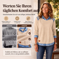 👚 50 % RABATT | Lässiger Look mit besonderem Detail – Damen Sweatshirt mit Denim-Patchwork