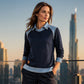 👚 50 % RABATT | Lässiger Look mit besonderem Detail – Damen Sweatshirt mit Denim-Patchwork