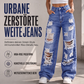 📢📢50%Rabatt!!!🎉⭐Weite Jeans für Damen mit Rissen, Destroyed-Effekt und hoher Taille