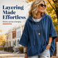 Lässiges, lockeres Denim-Hoodie für Damen