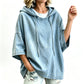 Lässiges, lockeres Denim-Hoodie für Damen