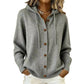 Bequeme Strick-Cardigan mit Kapuze für Damen