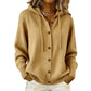 Bequeme Strick-Cardigan mit Kapuze für Damen