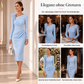 Midi-Kleid für Damen mit Raffungen und 3D-Rosendetails