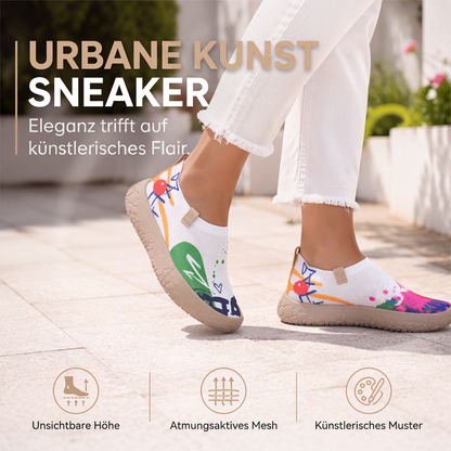 Atmungsaktive Damen-Slipper mit verstecktem Absatz