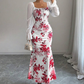Elegantes geblümtes ausgestelltes Kleid für Damen
