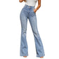 Damen Schlagjeans mit hohem Bund