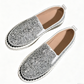 Glitzernde Plateauslipper für Damen