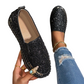 Glitzernde Plateauslipper für Damen