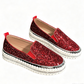 Glitzernde Plateauslipper für Damen