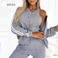 Lässiges 3-teiliges Set für Damen - Jacke, Tanktop und Hose