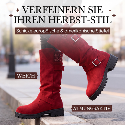 Lässige Damen-Wadenstiefel