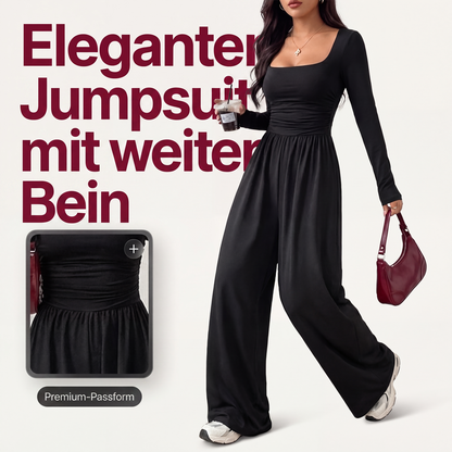 👗 50 % RABATT | Ein Teil, kompletter Look – Damen Jumpsuit mit Karreeausschnitt & weitem Bein