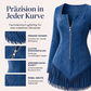 📢📢50%Rabatt!!!🎉✨Damen figurbetontes Fransenkleid mit Halb-Reißverschluss