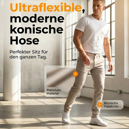 👖 50 % RABATT | Schluss mit steifen Alltagshosen – Moderne Herren Stretch-Hose mit schmalem Bein