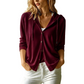 Weites Kapuzen-Cardigan mit Knopfleiste für Damen