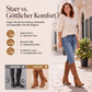 Lässige Kniestiefel für Damen mit seitlichem Reißverschluss