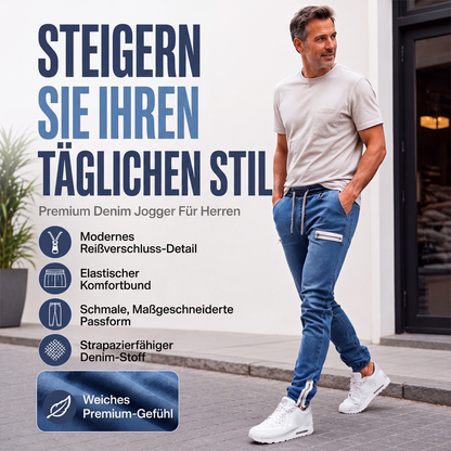👖 50 % RABATT | Jeans-Look ohne steifen Bund – Herren Denim-Jogger mit elastischem Bund