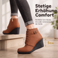 📢📢50% Rabatt!!! 🎉✨ Keilstiefeletten für Damen – Bequeme Keilabsätze, modisches Design und weiches Innenfutter – perfekt für einen stilvollen Auftritt an kühlen Tagen