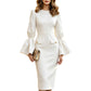 👗 50 % RABATT | Elegante Silhouette & raffinierte Ärmel – Damen Midi-Bleistiftkleid