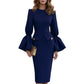 👗 50 % RABATT | Elegante Silhouette & raffinierte Ärmel – Damen Midi-Bleistiftkleid