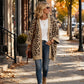 🎪 Neuheiten-Launch + 50% = doppelte Überraschung! Elegante Damen-Strickjacke mit Leopardenmuster