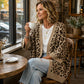 🎪 Neuheiten-Launch + 50% = doppelte Überraschung! Elegante Damen-Strickjacke mit Leopardenmuster
