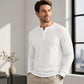 Herren-Freizeit-Henley-Langarmshirt