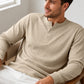 Herren-Freizeit-Henley-Langarmshirt