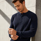 Herren-Freizeit-Henley-Langarmshirt