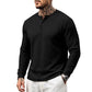 Herren-Freizeit-Henley-Langarmshirt