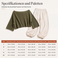 Damen-Set aus schulterfreiem Strickoberteil und lässigen Hosen