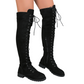 Hohe Schnür-Overknee-Stiefel für Damen
